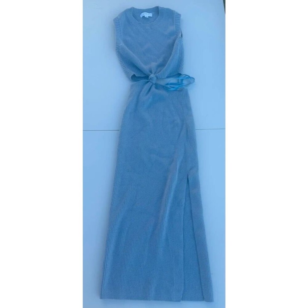 Mable Size Medium Sweater Dress Cutout Light Blue Sparkles